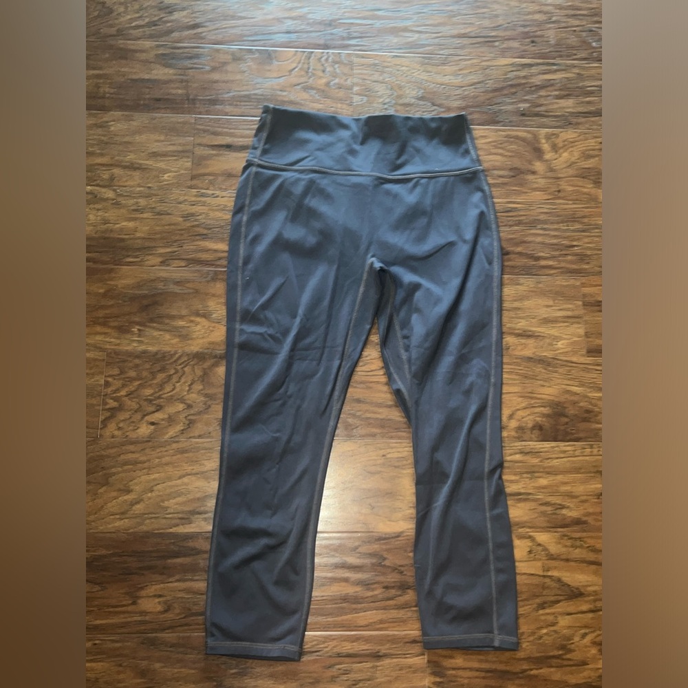 Fabletics Cropped Leggings - Gray - Medium - Euc - image 1